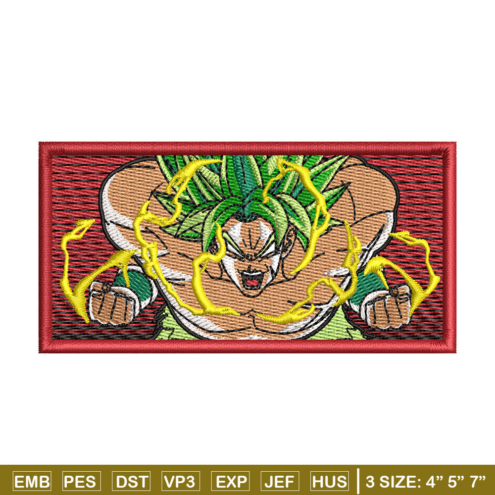 Super broly embroidery design, Dragonball embroidery, Anime design, Embroidery shirt, Embroidery file, Digital download.jpg