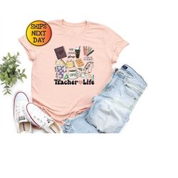 retro teacher shirt, unisex cute teacher shirts, teacher tees, teacher appreciation, a flair for the dramatic, teacher g