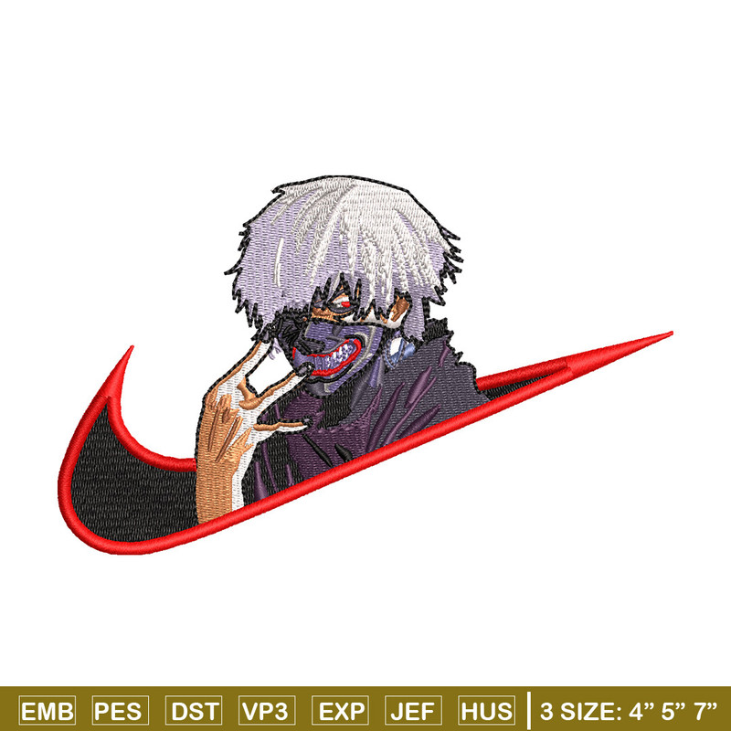 Swoosh kaneki embroidery design, Kaneki embroidery,Anime design, Embroidery file, Embroidery shirt, Digital download.jpg