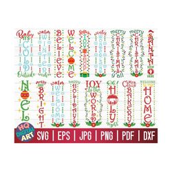 Christmas Vertical Porch Signs SVG Bundle / Winter Porch Signs SVG Bundle / Cut File / Clipart / Printable / Wall art |