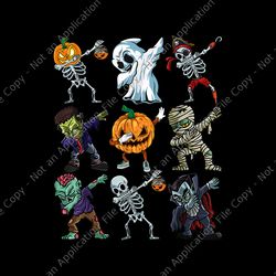 dabbing skeleton and monsters halloween png, ghost dabbing halloween png, zombie dabbing png, ghost halloween png