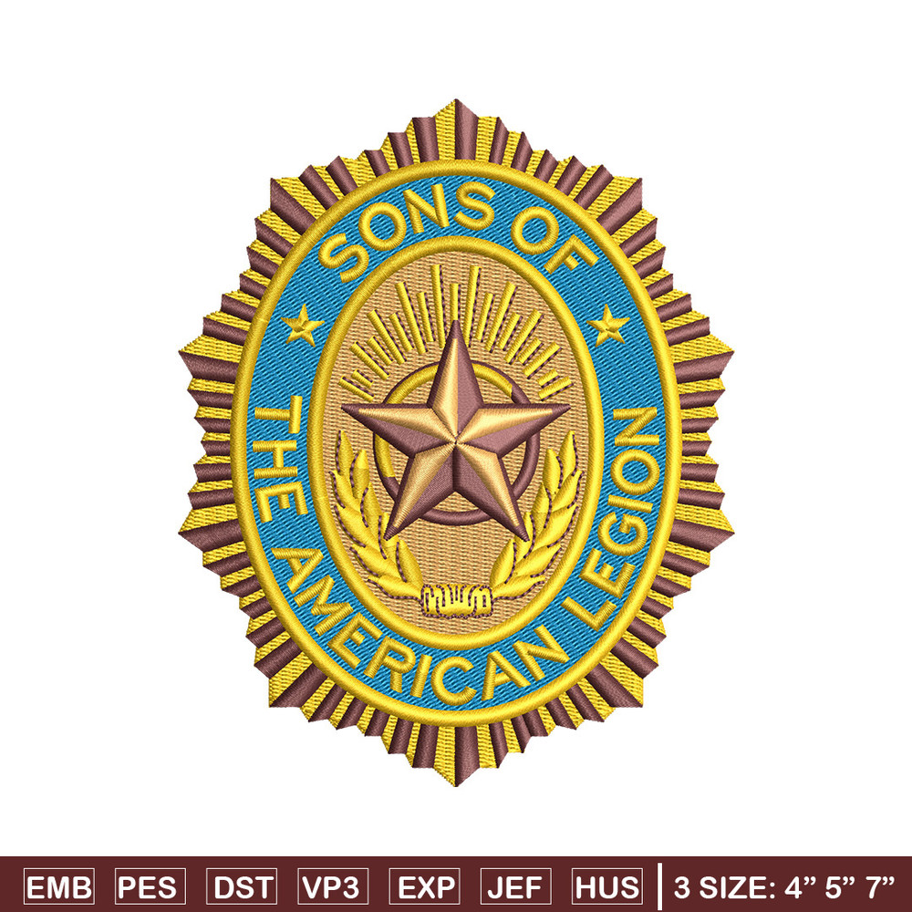 The american legion embroidery design, Logo embroidery, Emb design, Embroidery shirt, Embroidery file, Digital download.jpg