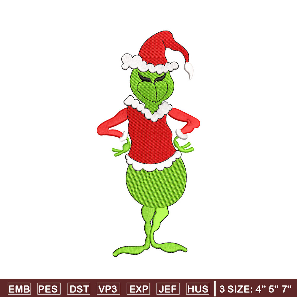 The Grinch embroidery design, Chrismas embroidery, Embroidery file, Embroidery shirt, Emb design, Digital download.jpg