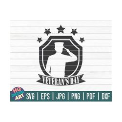 Veteran silhouette badge SVG / Veteran's Day SVG / Memorial Day SVG / Cut File / Clip art / Printable | Instant download