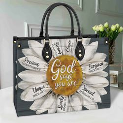 daisy flower leather bag, daisy handbag, custom leather bag, woman handbag