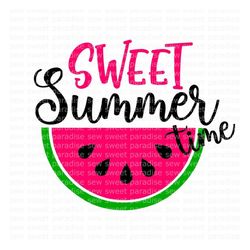 Watermelon SVG, Summer Door Sign SVG, Sweet Summertime SVG, Digital Download, Cut File, Sublimation, Clip Art (includes