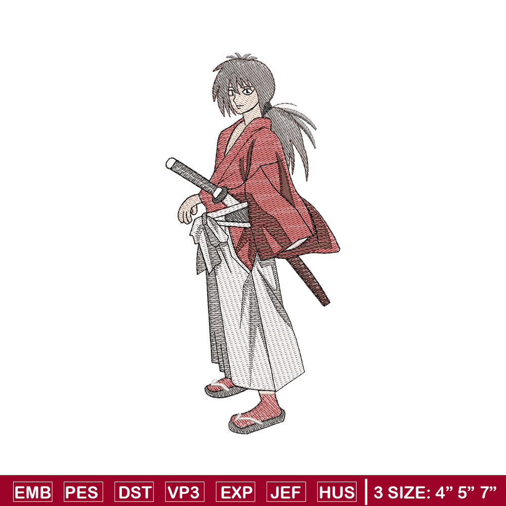 Rurouni Kenshin embroidery design, Rurouni Kenshin embroidery, logo design, Embroidery shirt, Instant download.jpg