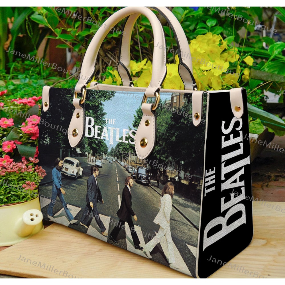 The Beatles Rock Band Leather Bag, Rock Music Handbag, Custom Leather Bag, Woman Handbag, Personalized Bag, Shopping Bag - 2.jpg