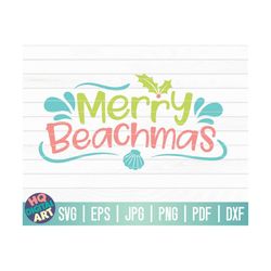 merry beachmas svg / tropical christmas svg / christmas in july svg / summer christmas svg / cricut / silhouette studio