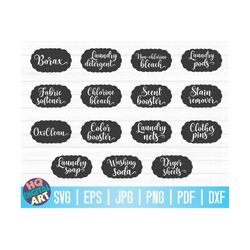 laundry labels svg bundle / laundry room svg / bathroom svg / cut file / cliparts / printable / vectors / commercial use