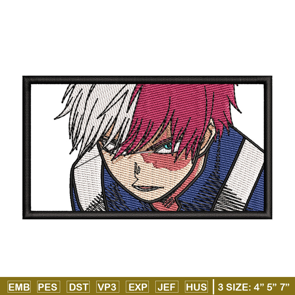 Todoroki box embroidery design, Mha embroidery, Embroidery shirt, Embroidery file, Anime design, Digital download.jpg