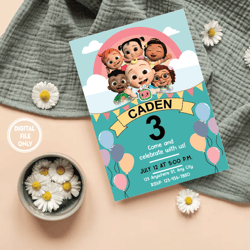 personalized file cocomelon invitation | cocomelon birthday invitation | cocomelon birthday party | instant download | i