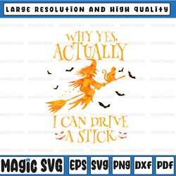why yes actually i can drive a stick halloween witch broom png, halloween 2022 png, halloween gift, halloween png, witch