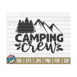 camping crew svg  / camping quote / cut file / clipart / printable / vector | commercial use | instant download