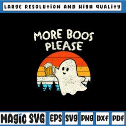 more boos please ghost beer funny halloween beer drinking svg