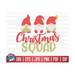 christmas squad svg / christmas gnome quote svg / cricut / silhouette studio / cut file / clipart | printable | vector