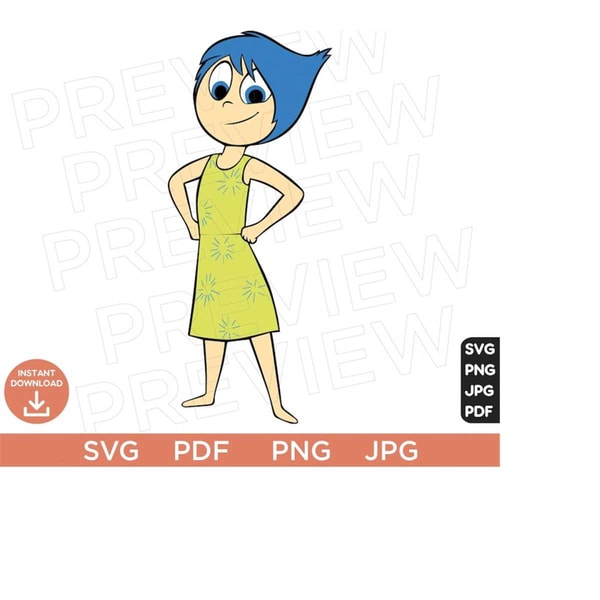 Inside out SVG , Joy svg , Disneyland Ears Clipart Layered B - Inspire ...