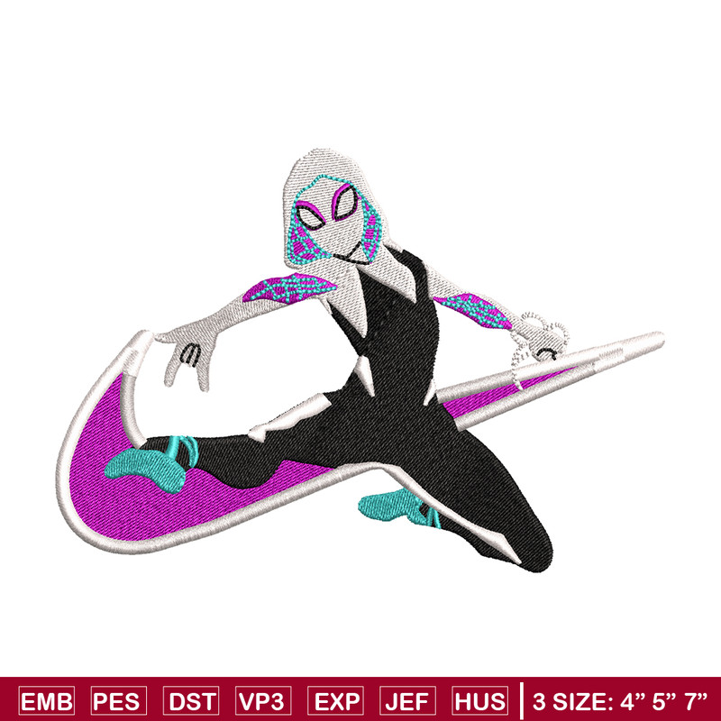 Superhero Nike embroidery design, Nike Spiderwen embroidery, Nike design, movie design, logo shirt, Digital download.jpg