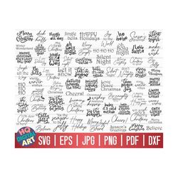 73 classic and simple christmas sayings svg bundle / cricut / silhouette studio / cut file / clipart / printable | vecto
