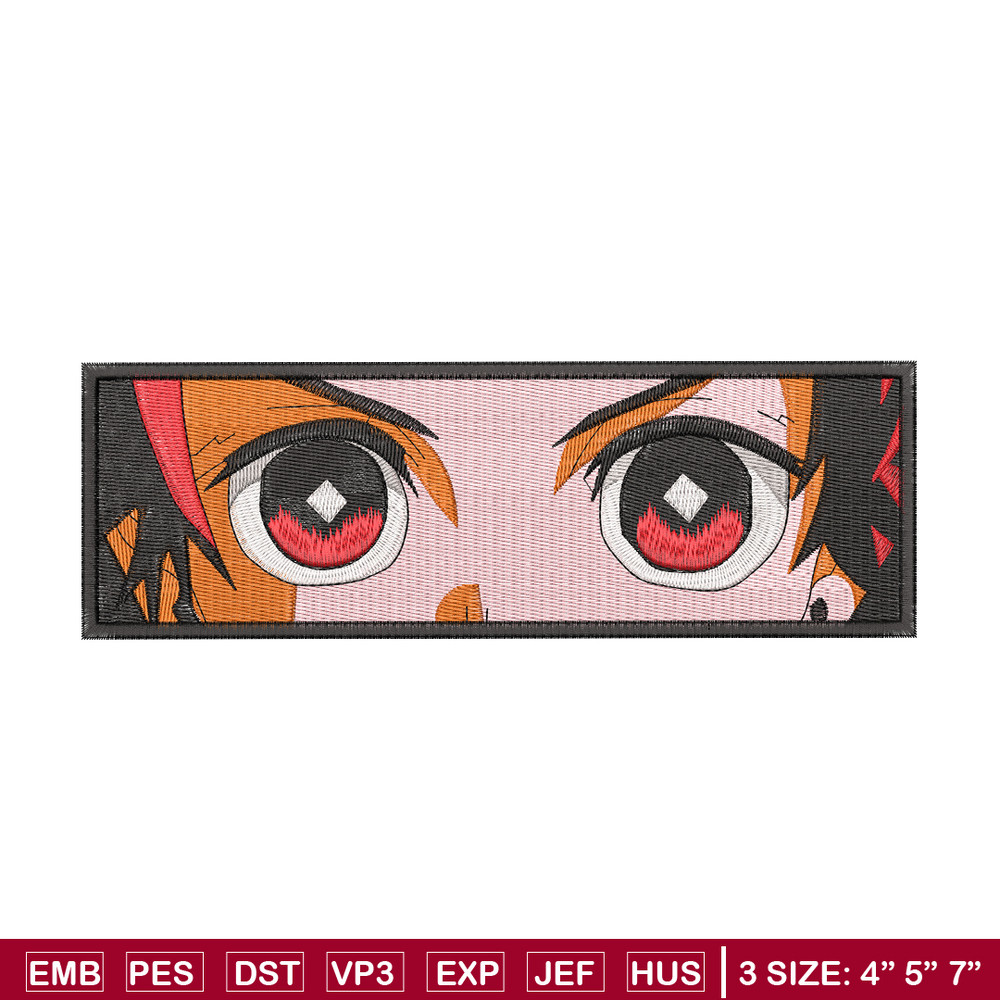 Tanjiro Eyes embroidery design, Kimetsu no Yaiba embroidery, anime design, embroidery file, Digital download.jpg