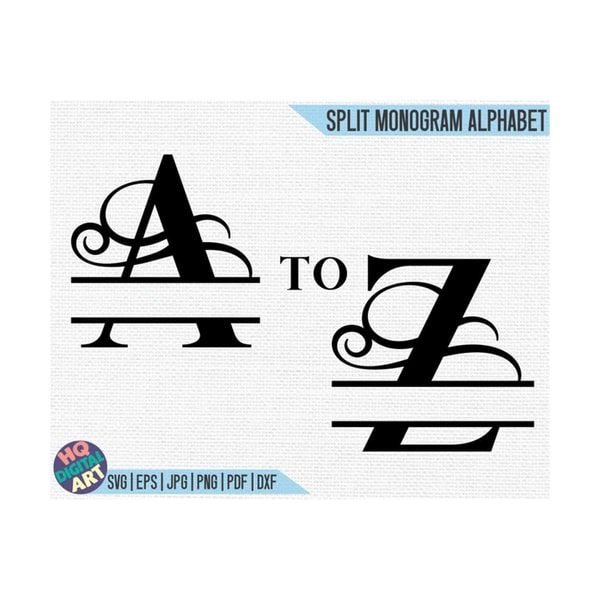 Split Alphabet Monogram R Split Monogram Alphabet SVG / Split Monogram Frame Alphabet | Inspire ...
