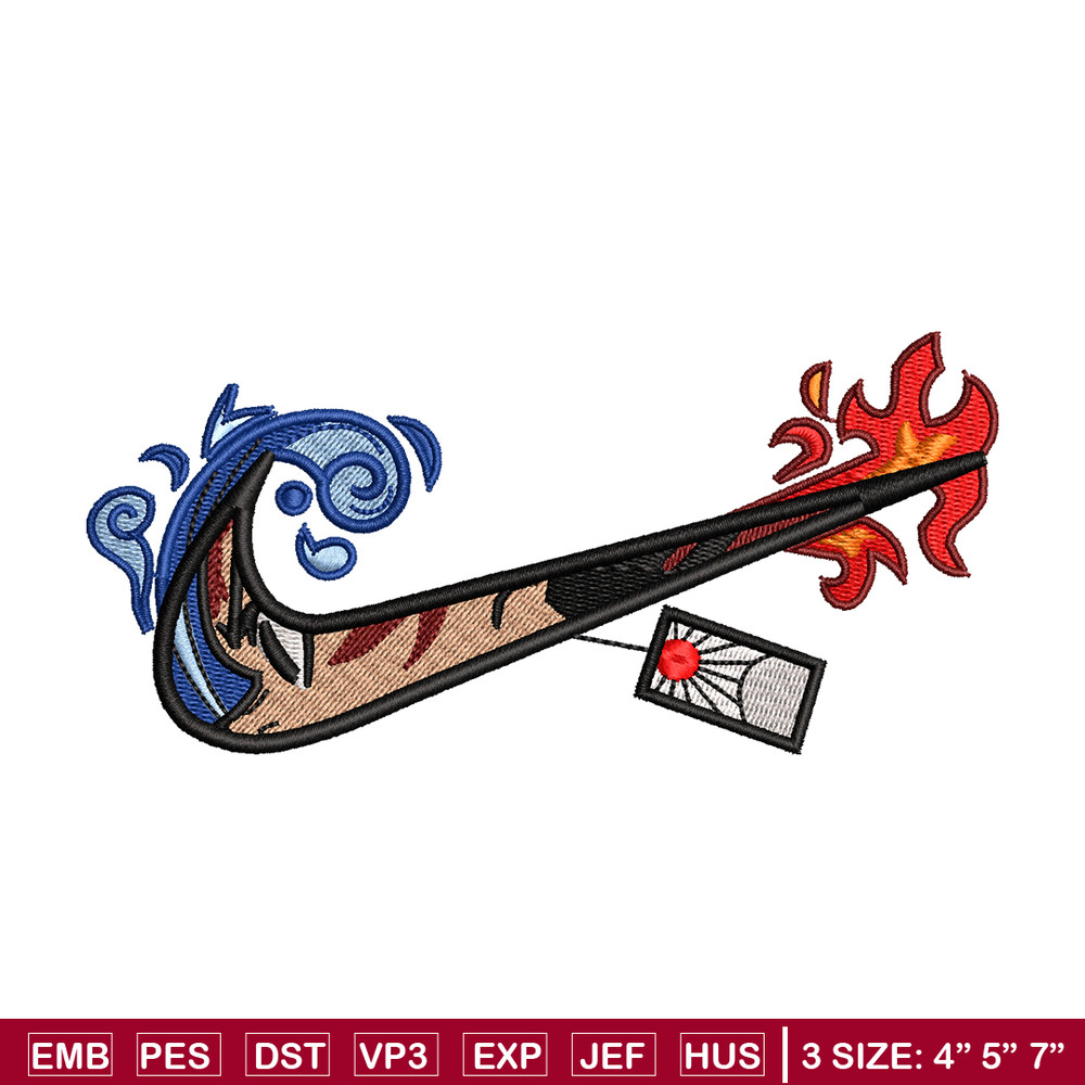 Tanjiro nike embroidery design, Kimetsu no Yaiba embroidery, nike design, anime shirt, digital download.jpg