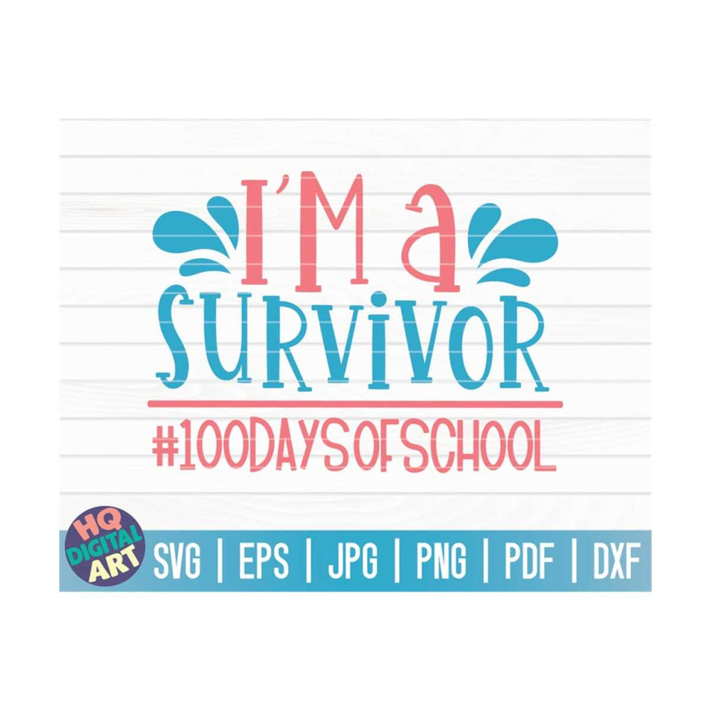 MR-10102023153513-im-a-survivor-hashtag-100-days-of-school-svg-100-days-image-1.jpg