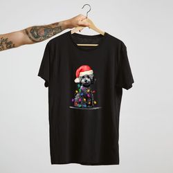 cute christmas puppy shirt, funny christmas t-shirt, christmas light, unique christmas gift for animal lovers - a984