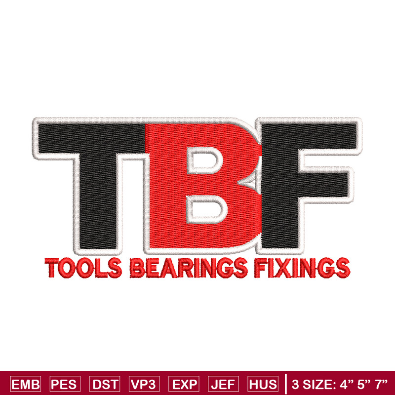 TBF logo embroidery design, TBF logo embroidery, logo design, logo shirt, Embroidery shirt, Instant download.jpg