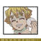 Zenitsu smile embroidery design, Zenitsu embroidery, Anime design, Embroidery shirt, Embroidery file, Digital download.jpg