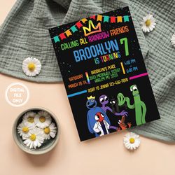 personalized file rainbow friends birthday invitations | rainbow friends invitation | rainbow friend invite | instant do