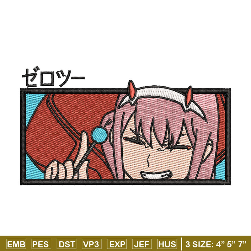 Zero two box embroidery design, Zero two embroidery, Anime design, Embroidery shirt, Embroidery file, Digital download.jpg