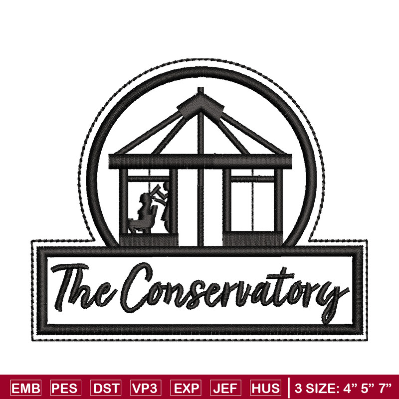 The Conservatory logo embroidery design, logo embroidery, logo design, logo shirt, Embroidery shirt, Instant download.jpg
