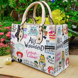 Alice in wonderland bag, Alice in wonderland shoulder bag, Gift for Her