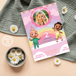 Personalized File Coco Baby Birthday Invitation | Custom Coco Invitation | Coco Watermelon | Nursery Rhymes | Photo Invi