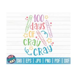 100 days of cray cray svg  / 100 days of school svg / 100 days svg / cut file / clipart / printable | vector | commercia
