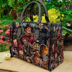 Horror Characters Halloween Leather Bag Purses For Women,Halloween Bags and Purses,Handmade Bag
