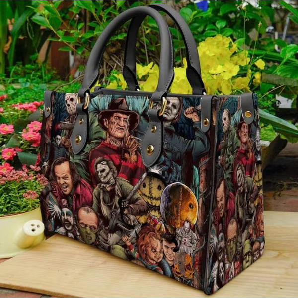 Horror Characters Halloween Leather Bag Purses For Women,Halloween Bags and Purses,Handmade Bag,Halloween Women Bag,Halloween Gifts - 1.jpg