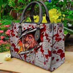 Horror Halloween Characters Leather Bag Purse For Women,Halloween Bags and Purses,Handmade Bag