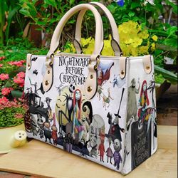 Nightmare Before Christmas Leather Bags, Jack and Sally, Women Bags And Purses