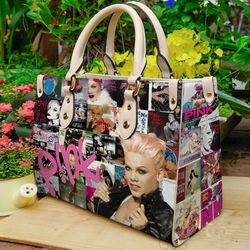 Pink P!nk Music Singer women leather hand bag, Pink Woman Handbag, Pink Summer Carnival Women Handbag