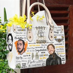 Post Malone Premium Leather Bag,Post Malone Lovers Handbag,Post Malone Bags And Purses