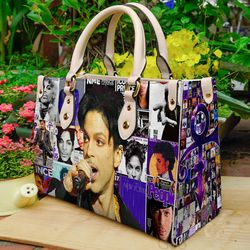 Prince Purple Leather Bags, Prince Lovers Handbag, Prince Women Bag And Purses