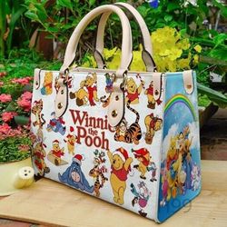 Winnie The Pooh Premium Women leather hand bag,Pooh Woman Handbag,Pooh Lover Handbag