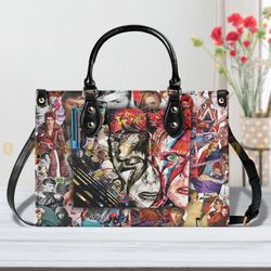 vintage david bowie handbag,david bowie leather bag,david bowie leather handbag