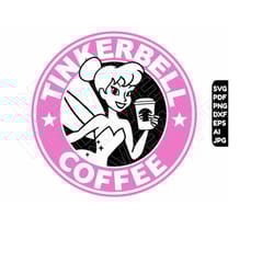 tinkerbell svg png dxf clipart cricut , cut file layered by color