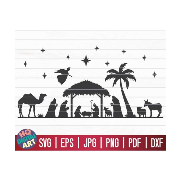Christmas Nativity Scene SVG / Nativity Set SVG / Cricut / S | Inspire ...