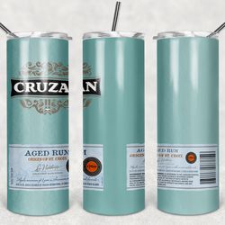 cruzan rum bottle tumbler png - drink tumbler design - straight design 20oz/ 30oz skinny tumbler png - instant download