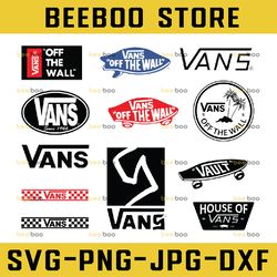 12 files vans bundle fashion svg, vans brand logo svg, vans logo svg, fashion logo svg, file cut digital download