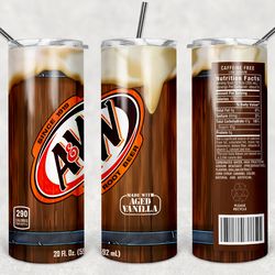 a&w root beer tumbler png - drink tumbler design - straight design 20oz/ 30oz skinny tumbler png - png file